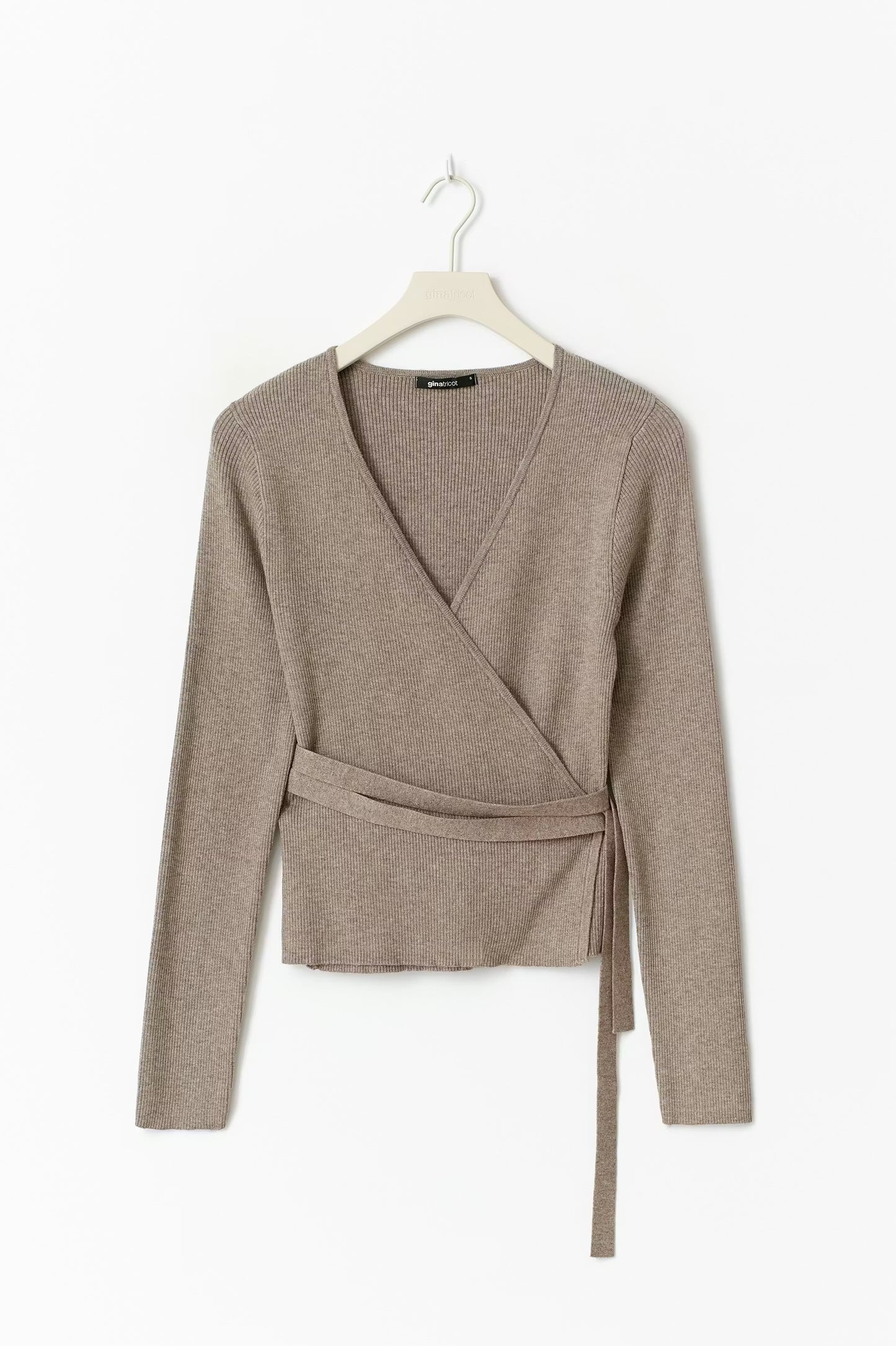 ESSENTIAL KNITTED WRAP CARDIGAN