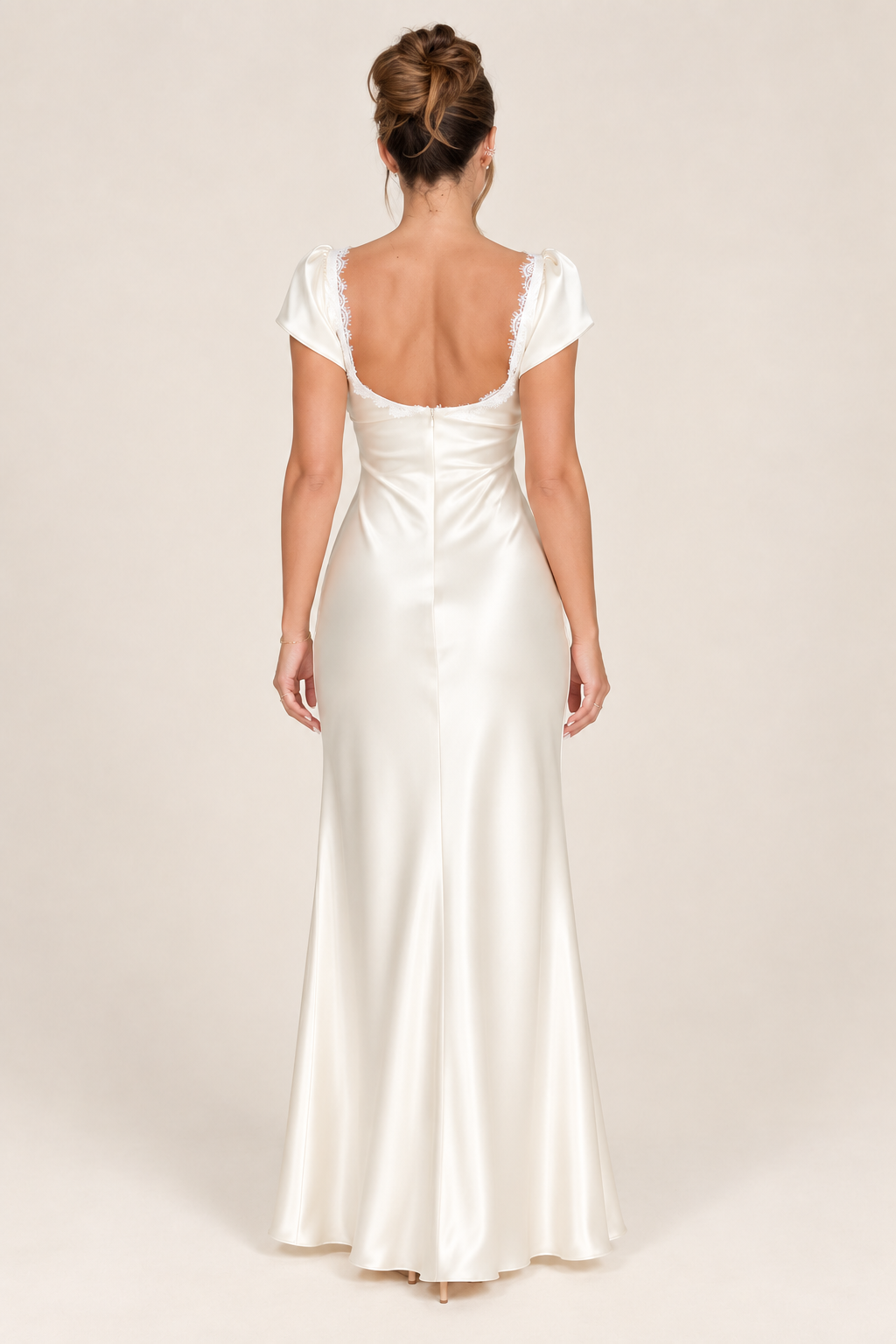 ODETTE Lace Trim Maxi Dress