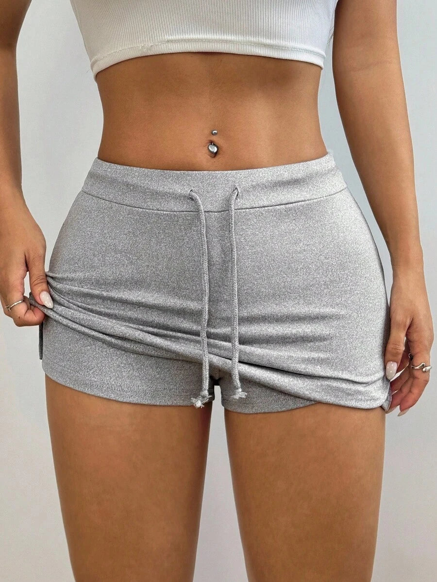 Emily - Grey Bodycon Mini Skirt