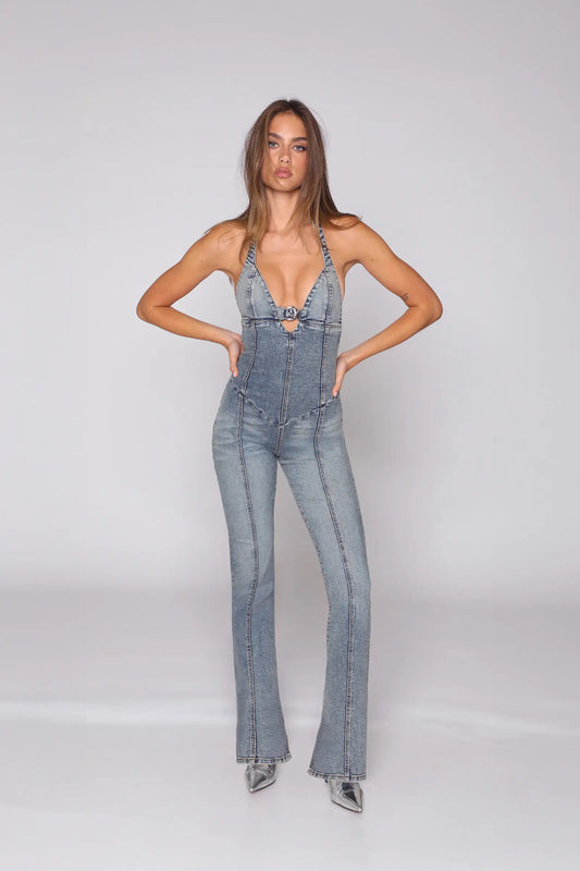 Model Off-Duty Jeans Jumpsuit