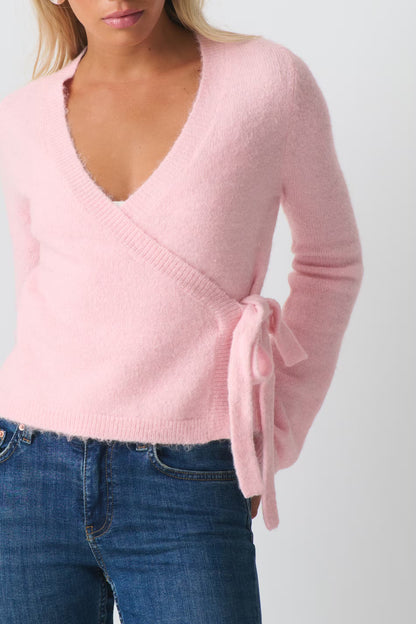 ESSENTIAL KNITTED WRAP CARDIGAN
