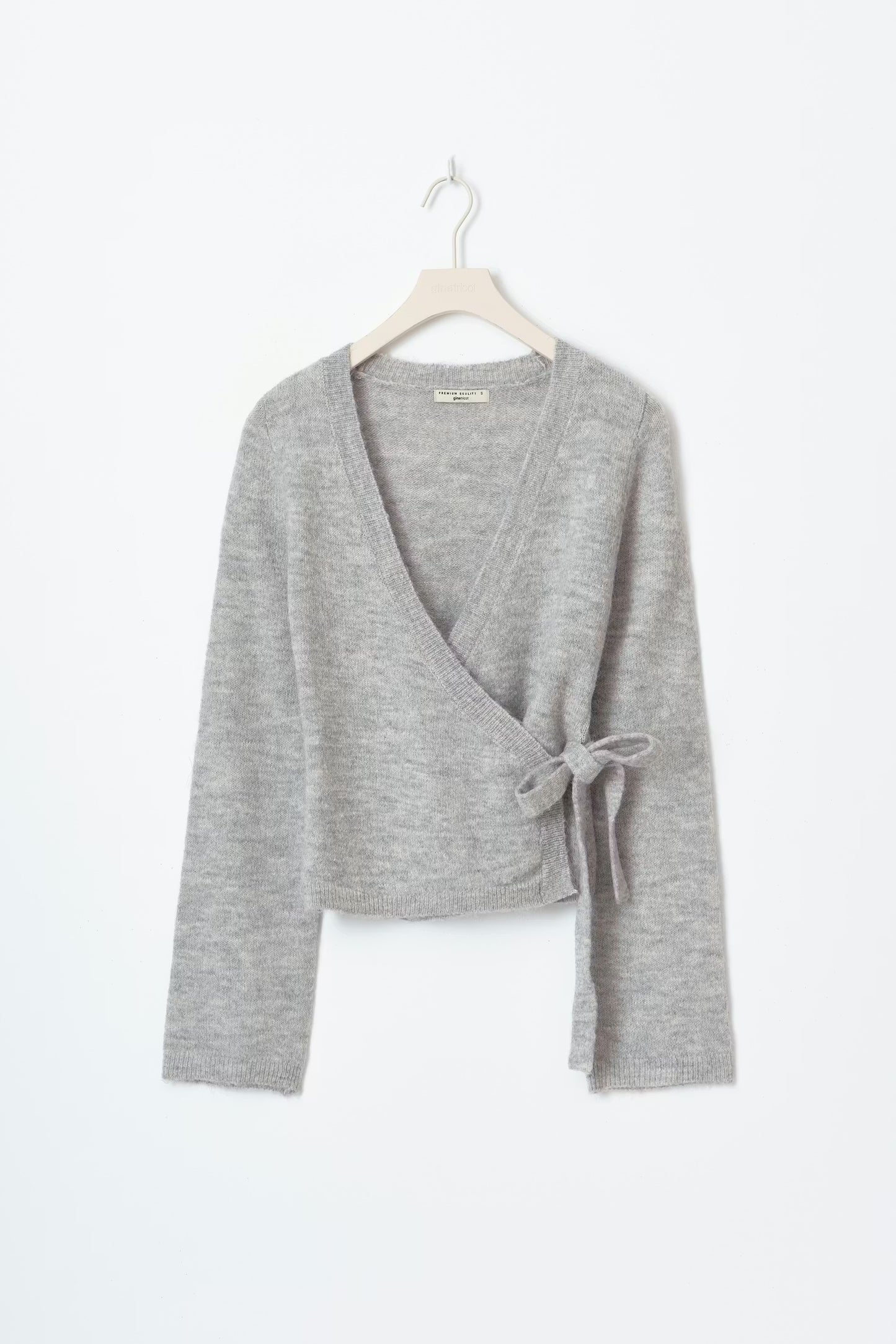 ESSENTIAL KNITTED WRAP CARDIGAN
