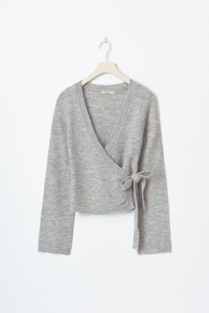 ESSENTIAL KNITTED WRAP CARDIGAN