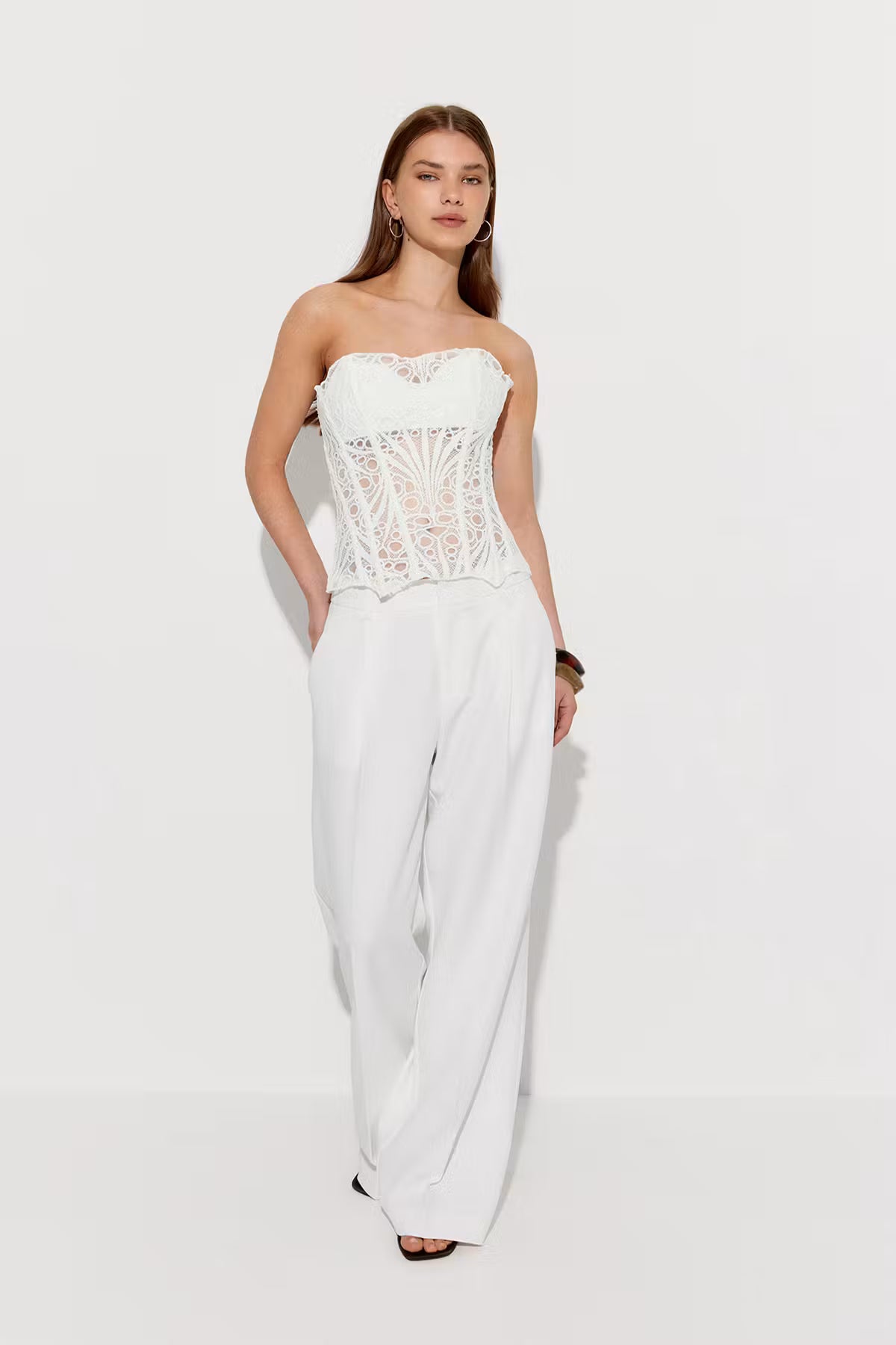 Dainty Embroidered Corset Top