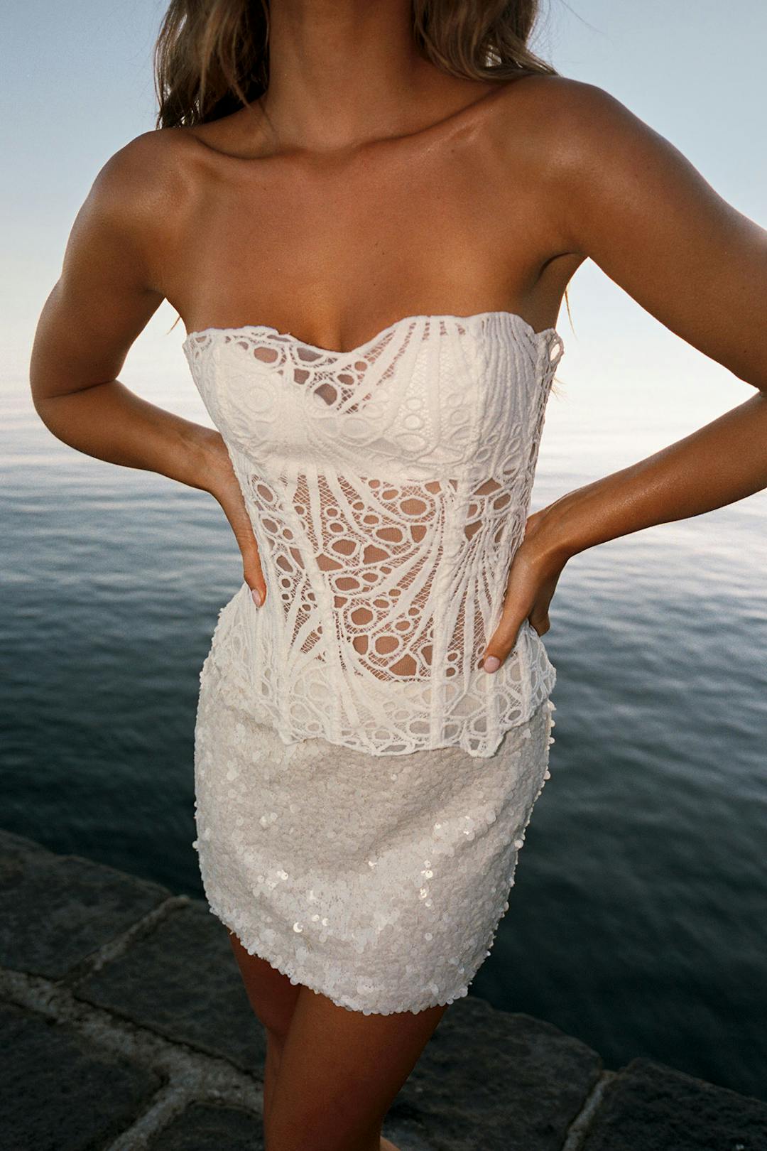 Dainty Embroidered Corset Top