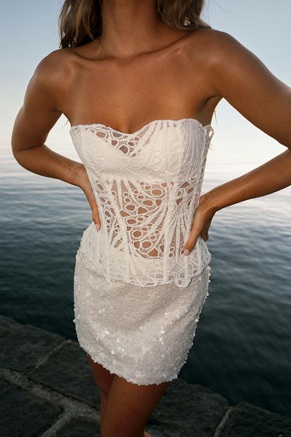 Dainty Embroidered Corset Top