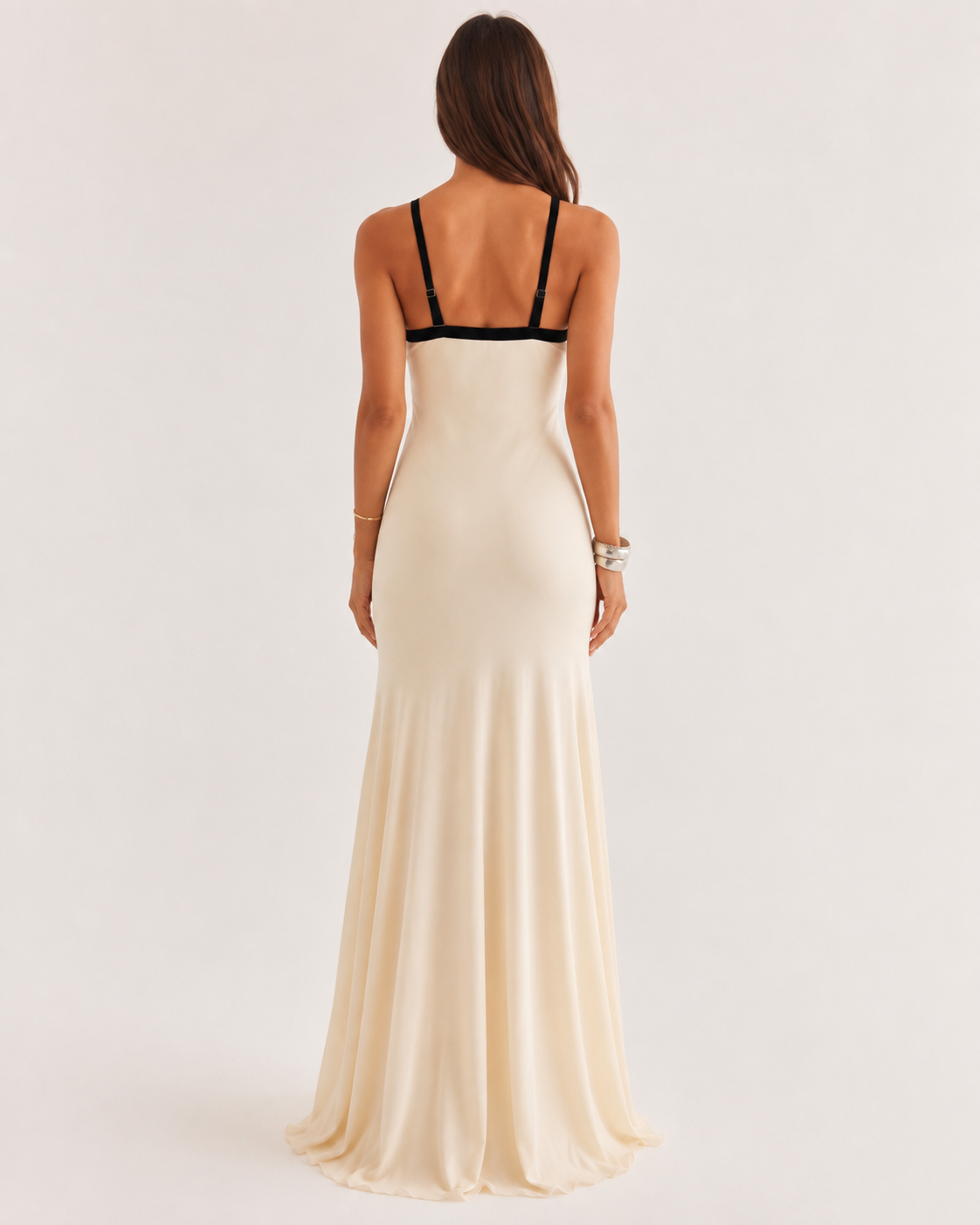 Amara Contrast Halter Maxi Dress
