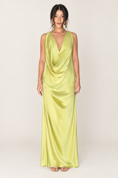 ZINNIA Drape Back Maxi Dress