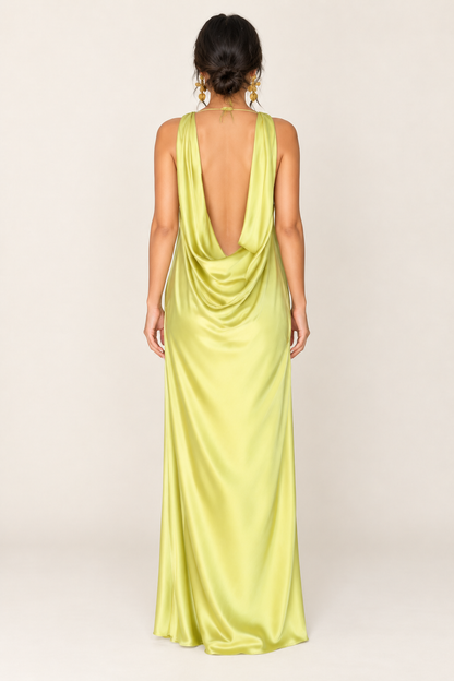 ZINNIA Drape Back Maxi Dress