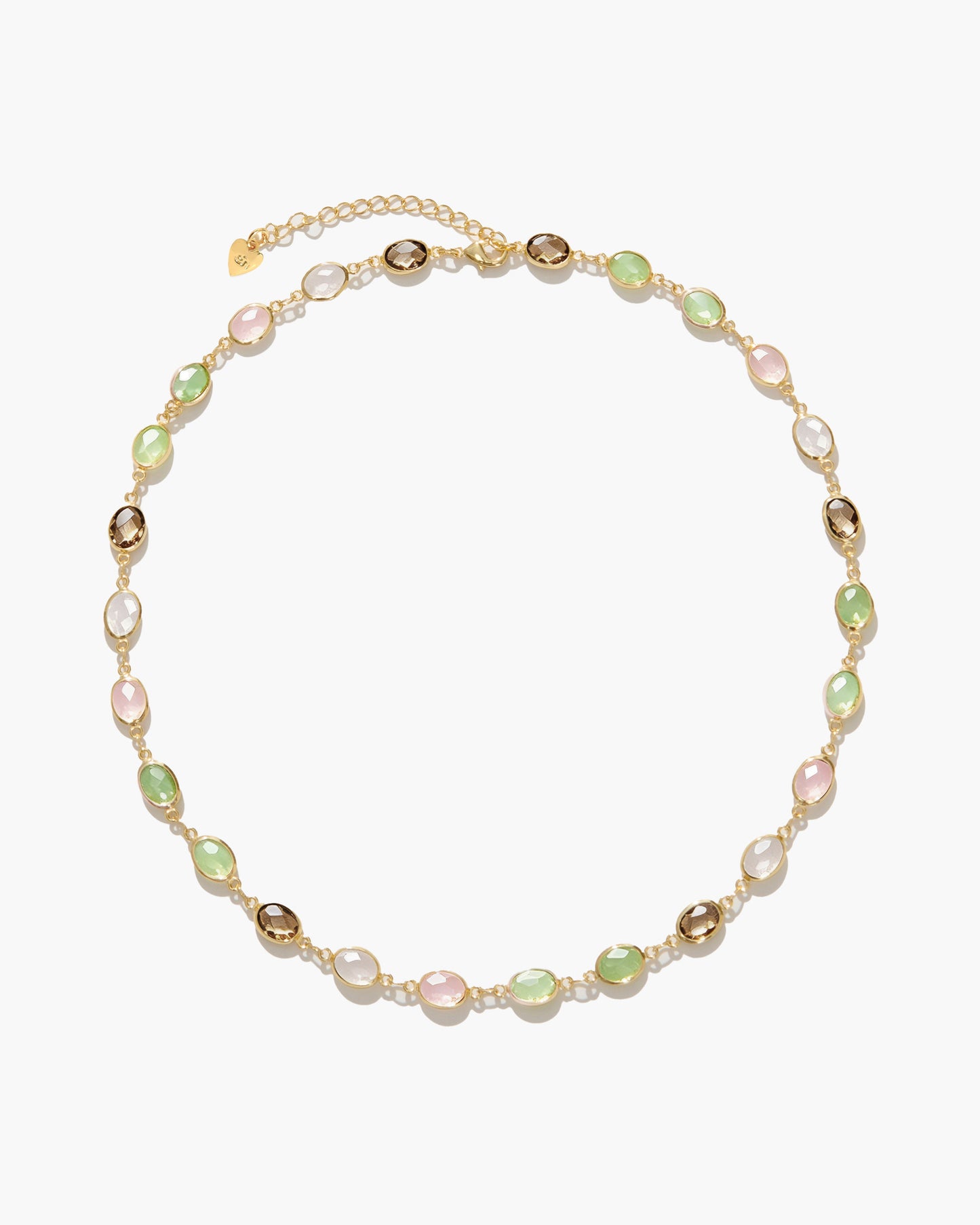 Whimsical Romance Stone Necklace in Silver